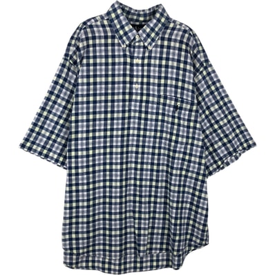 古着 ラルフローレン Ralph Lauren PURCELL プルオーバー 半袖 ボタンダウン チェックシャツ メンズXL相当/eaa643977