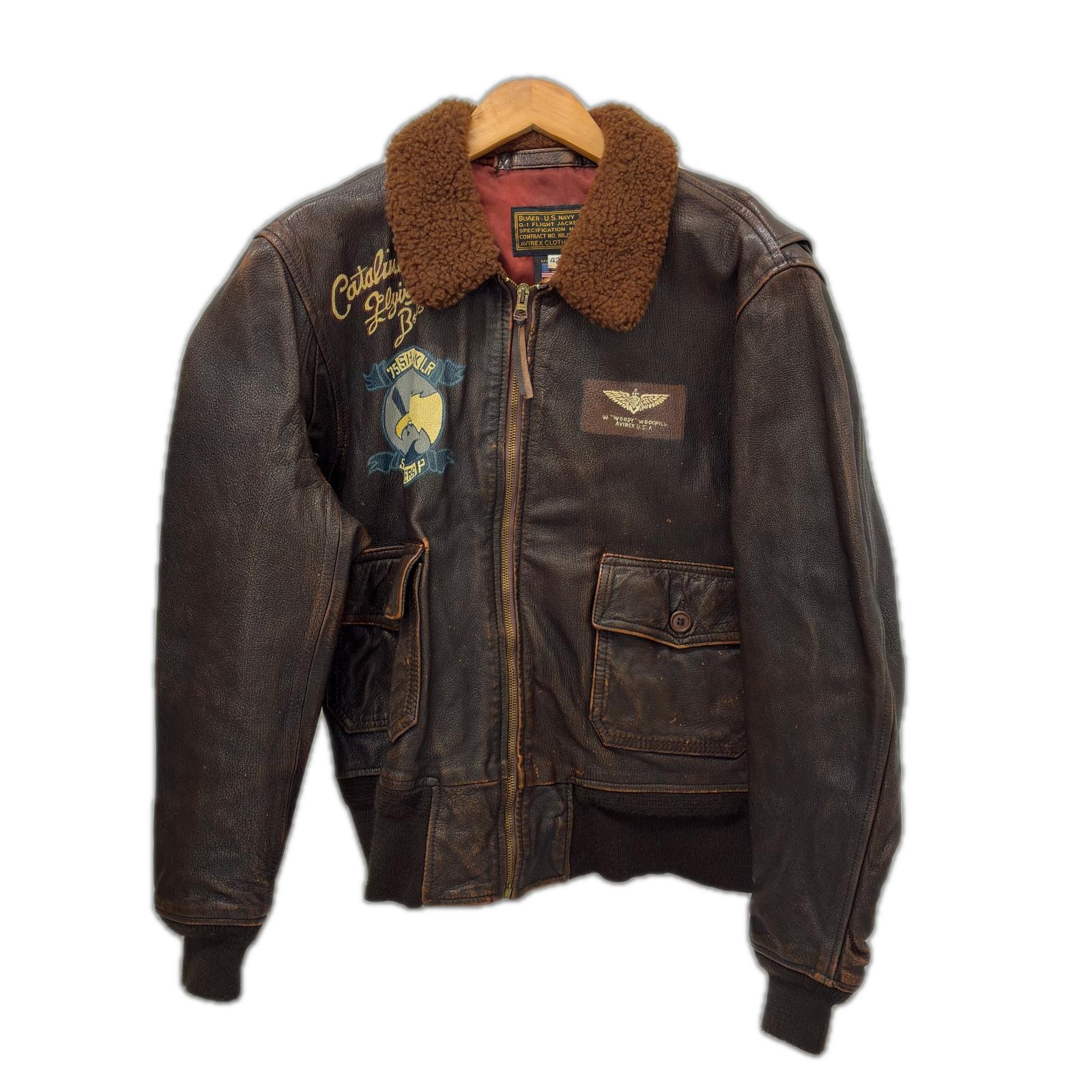 AVIREX アビレックス ジャケット フライトジャケット SIZE 42(L) 古着 ブラウン