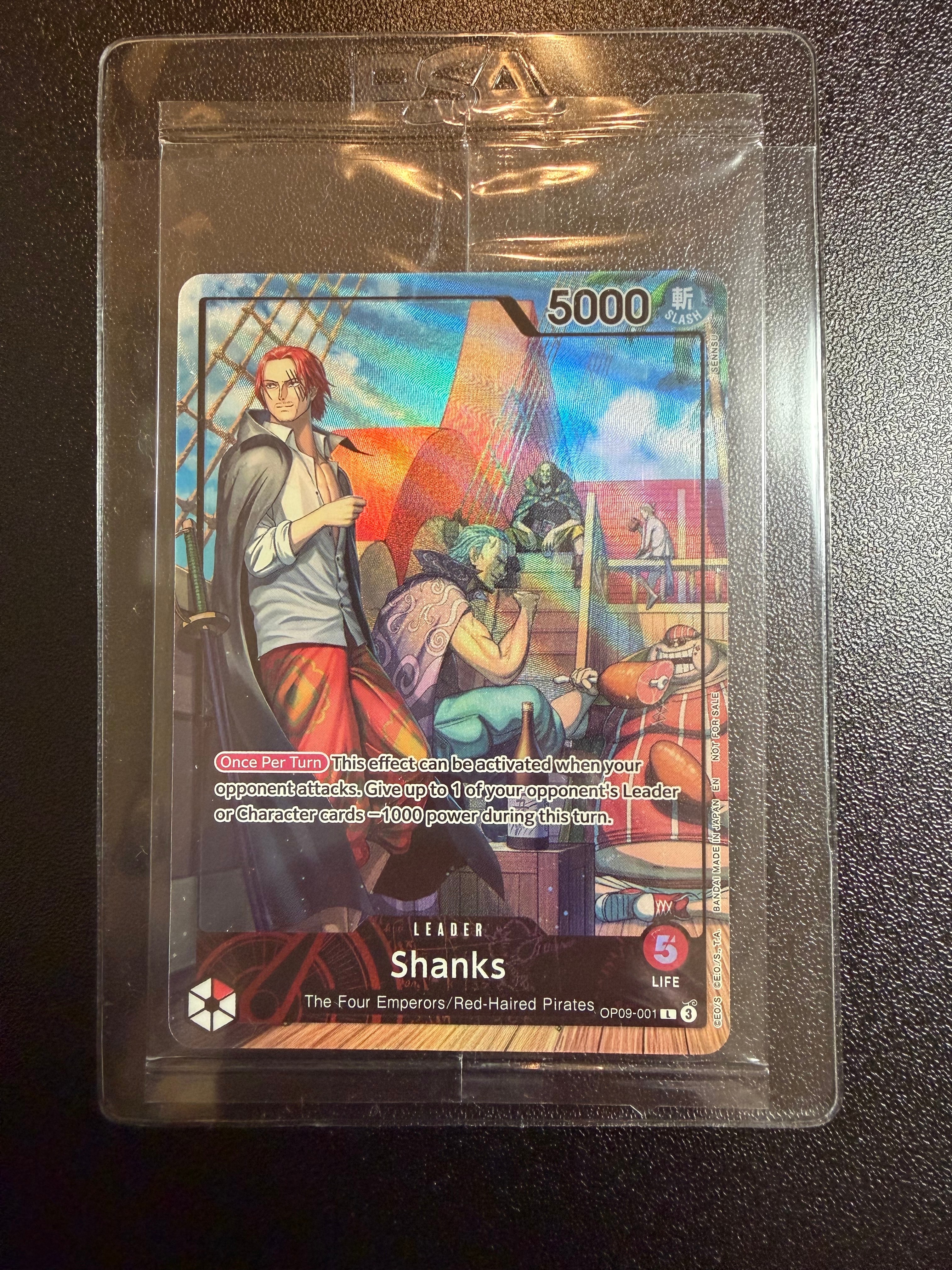 シャンクス L [OP09-001]【英語版】(プロモーションカード「PSA限定コラボプロモカード」)