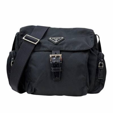 プラダ ショルダーバッグ ナイロン BT0501 ブラック レディース PRADA 中古