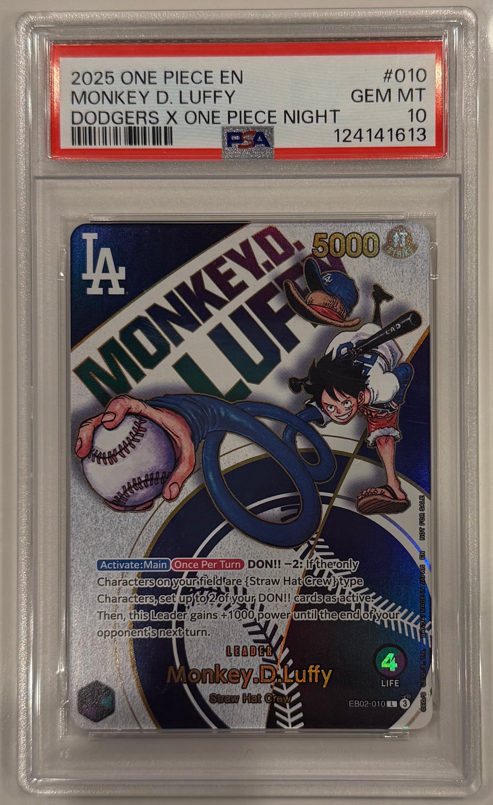 PSA10】モンキー・D・ルフィ L [EB02-010]【英語版】(プロモーション