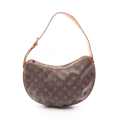 ルイ・ヴィトン LOUIS VUITTON クロワッサンMM モノグラム ショルダーバッグ バッグ PVCコーティングキャンバス レザー レディース ブラウン系 M51512 【中古】