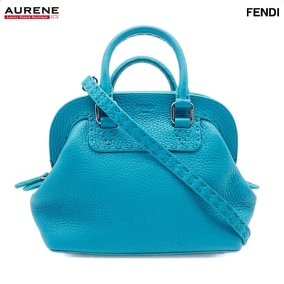 FENDI フェンディ セレリア ミニ アデーレ 2WAY ショルダーバッグ
ステッチ ダレスバッグ レザー ブルー レディース
【中古】