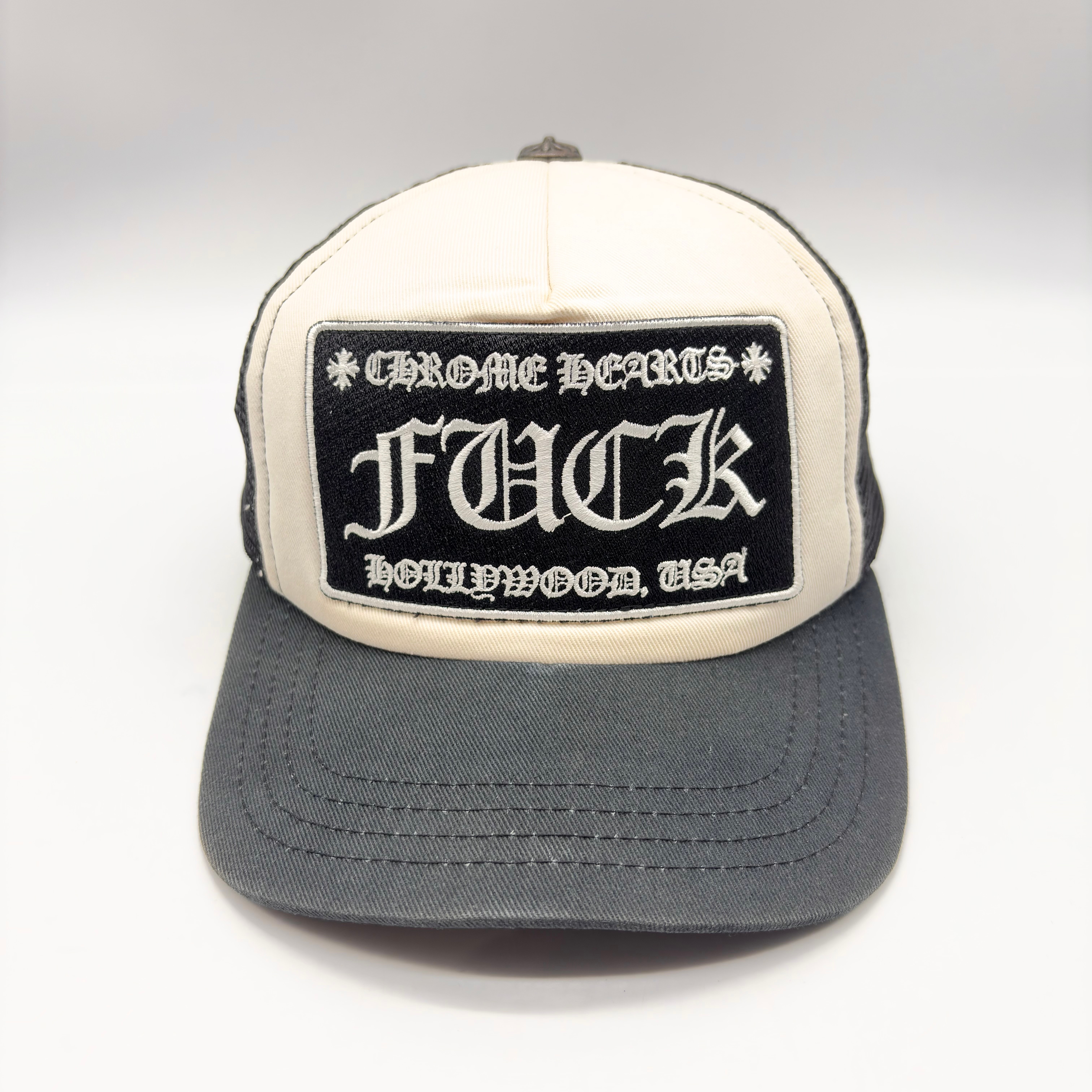 Chrome Hearts Tracker Cap Fuck "Black/White"