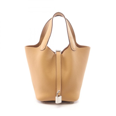 エルメス HERMES ピコタンロックPM ビスキュイ ハンドバッグ バッグ レザー トリヨンクレマンス ビスキュイ レディース ベージュ系 【中古】