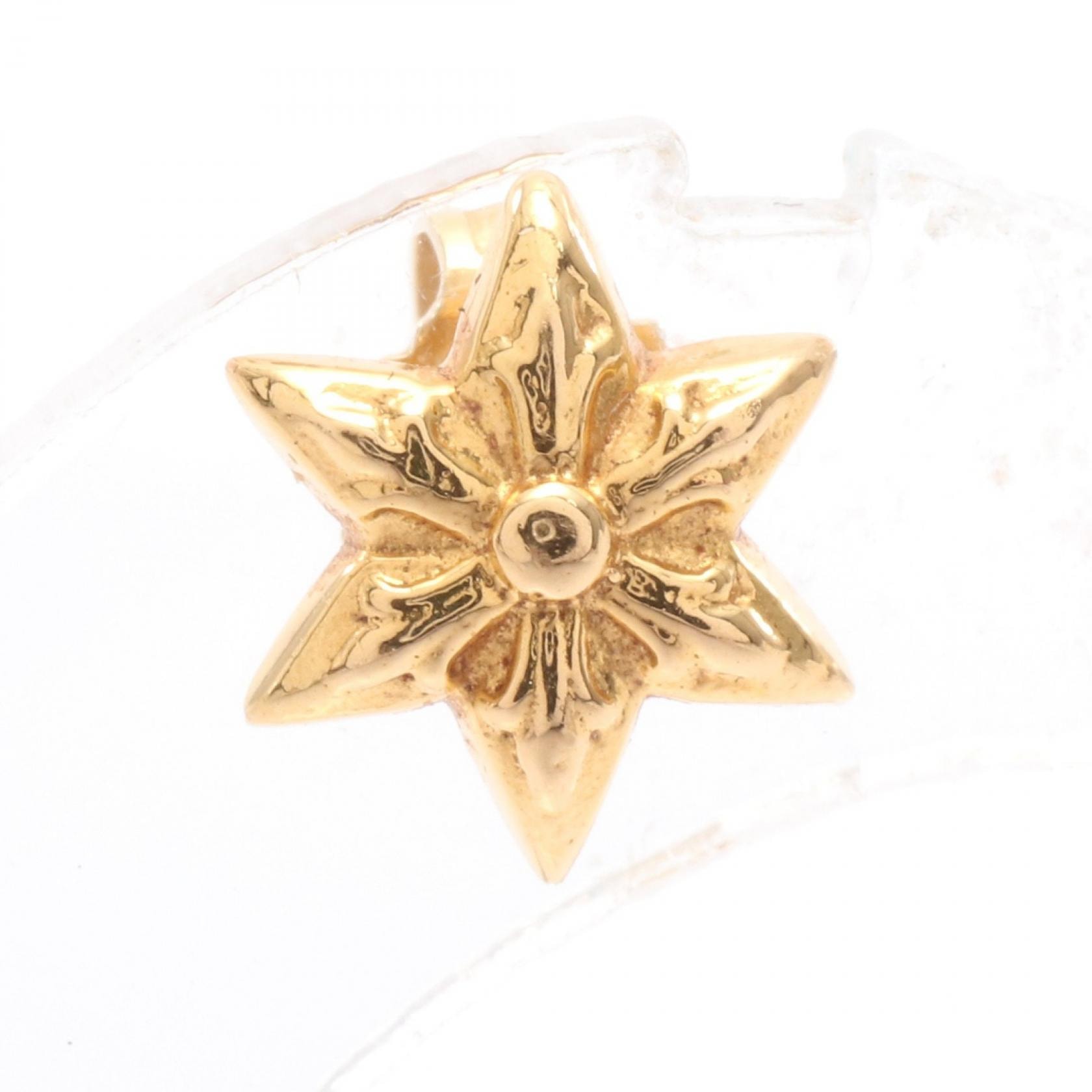 Chrome Hearts 22K Cut Out Star Stud Earrings "Gold"