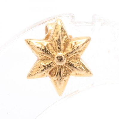 Chrome Hearts 22K Cut Out Star Stud Earrings "Gold"