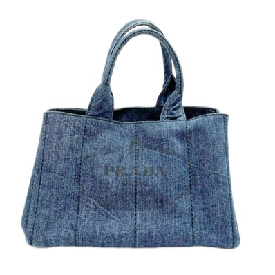 PRADA プラダ トートバッグ ハンドバッグ カナパ レディース 158 ネイビー/デニム