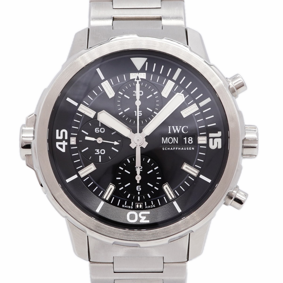 ★最終価格★SALE【6whd0283】IWC アイダブリューシー シャフハウゼン アクアタイマー クロノグラフ IW376803 黒文字盤【中古】腕時計 メンズ