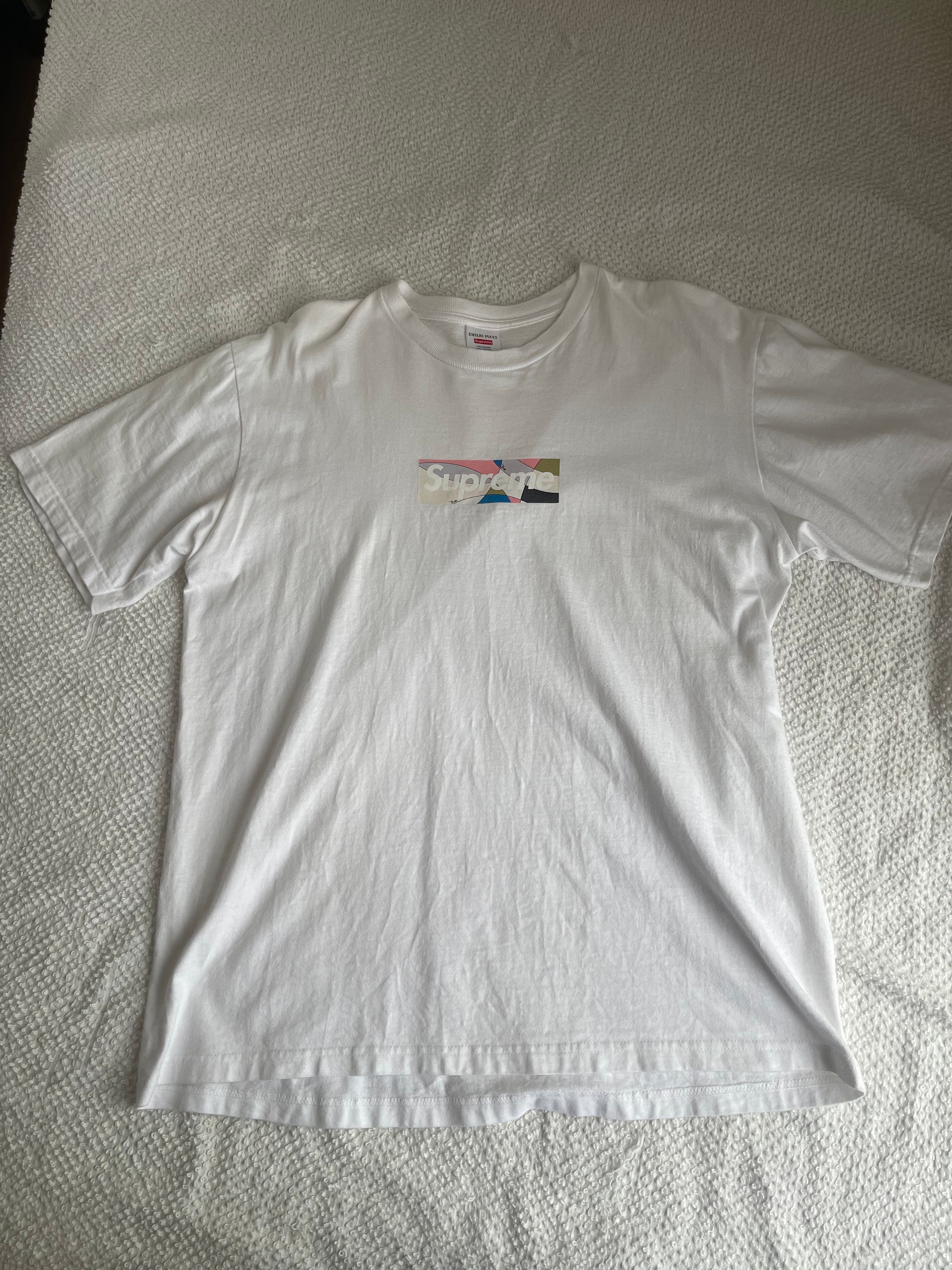 Supreme / Emilio Pucci® Box Logo Tee "White/Pink"