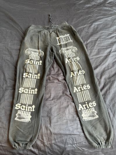 SAINT Mxxxxxx x Aries 23Aw Sweat Pants "Black"