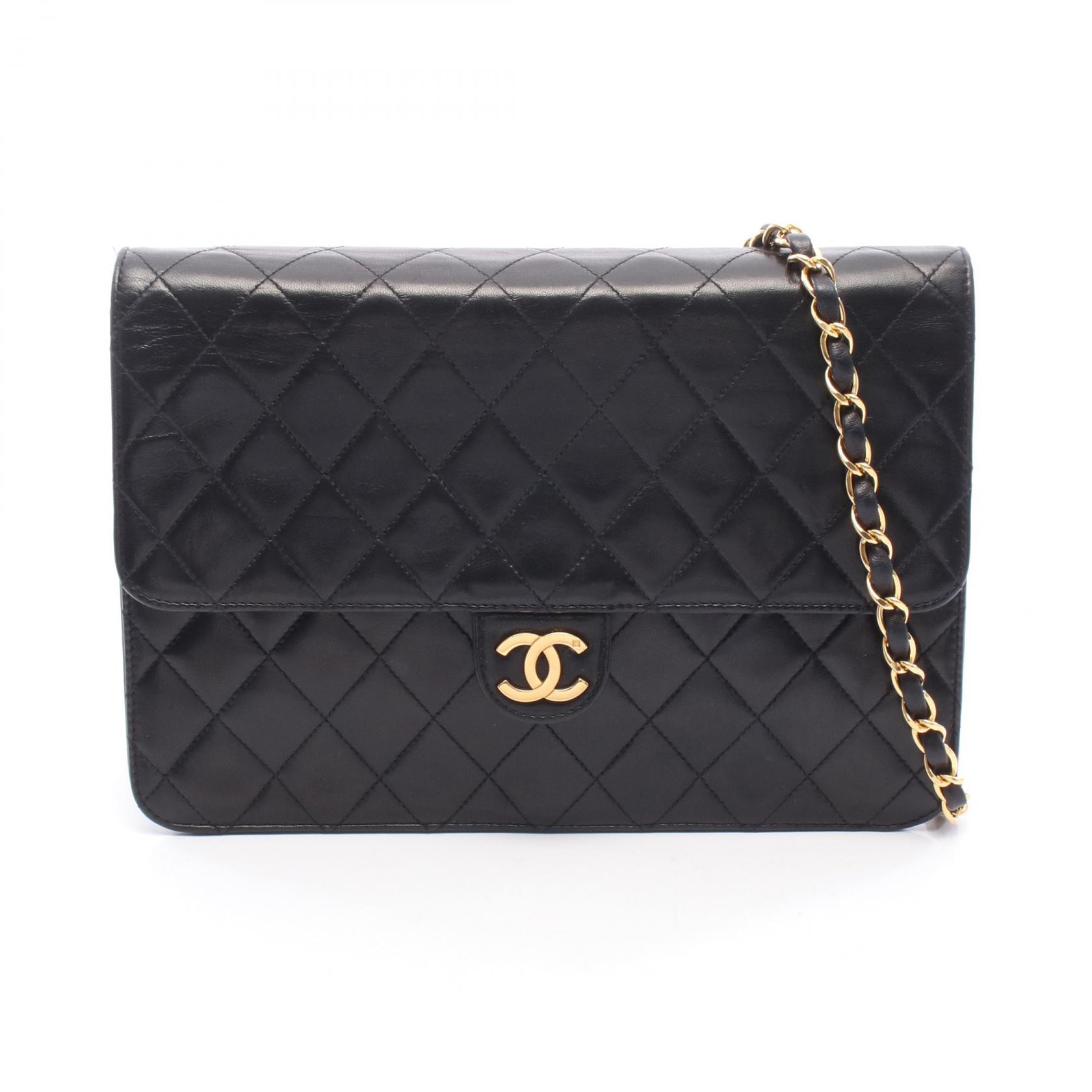 シャネル CHANEL マトラッセ ショルダーバッグ バッグ ラムスキン(羊革) レディース ブラック系 【中古】