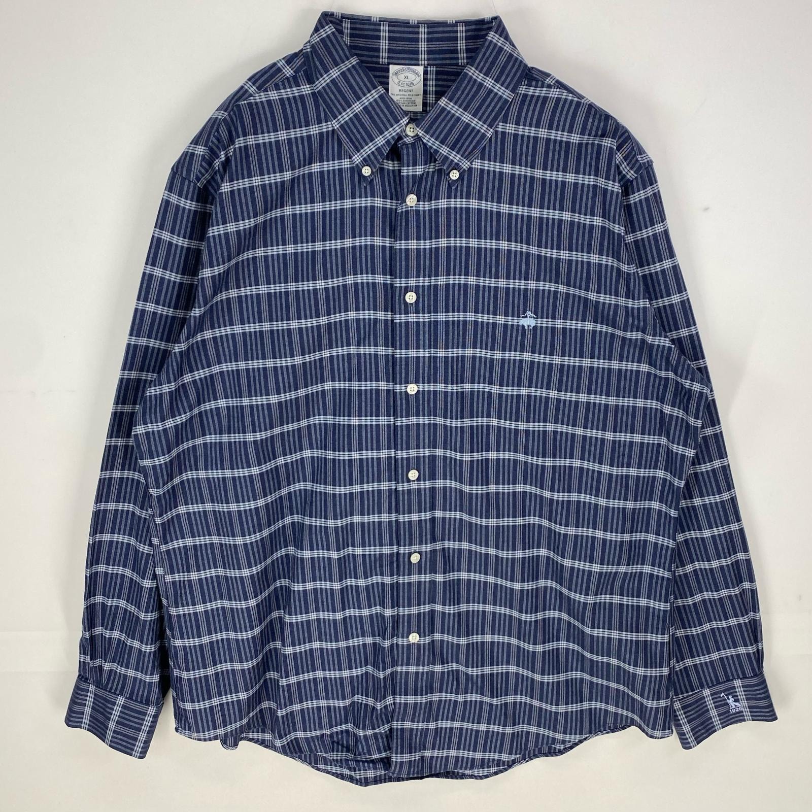 古着 ブルックスブラザーズ Brooks Brothers 長袖シャツ ボタンダウン REGENT 1818 XL  グレー系 チェック メンズ