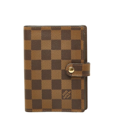 ルイ ヴィトン ダミエ アジェンダPM 手帳カバー R20700 ブラウン PVC レザー レディース LOUIS VUITTON 中古
