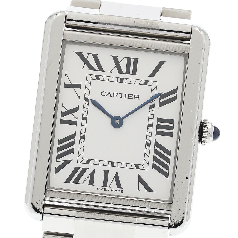 カルティエ タンクソロ LM  W5200014 クォーツ メンズ 【中古】