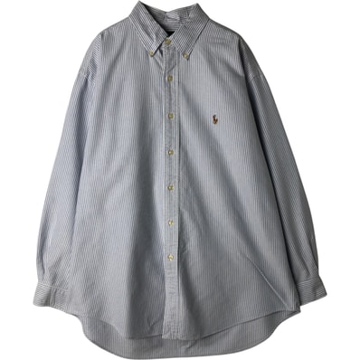 古着 ラルフローレン Ralph Lauren YARMOUTH 長袖 ボタンダウンストライプシャツ メンズL相当/eaa628601