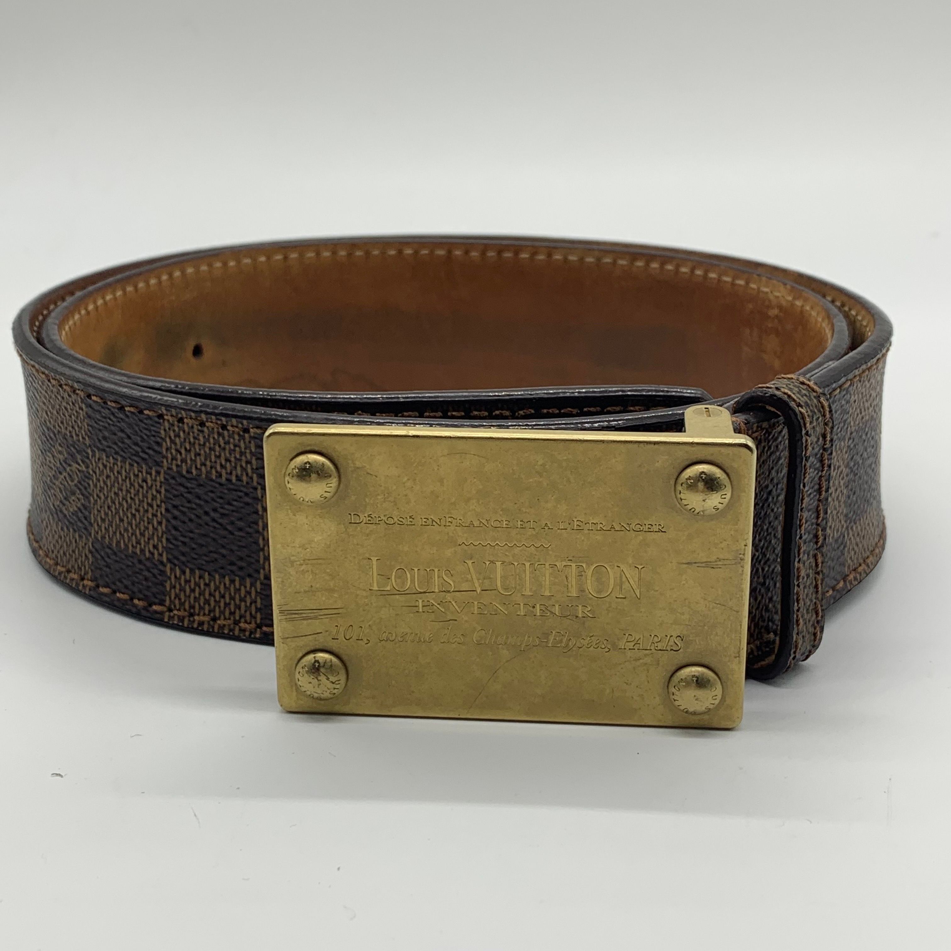 ルイ ヴィトン ダミエ サンチュール アンヴァントゥール ベルト