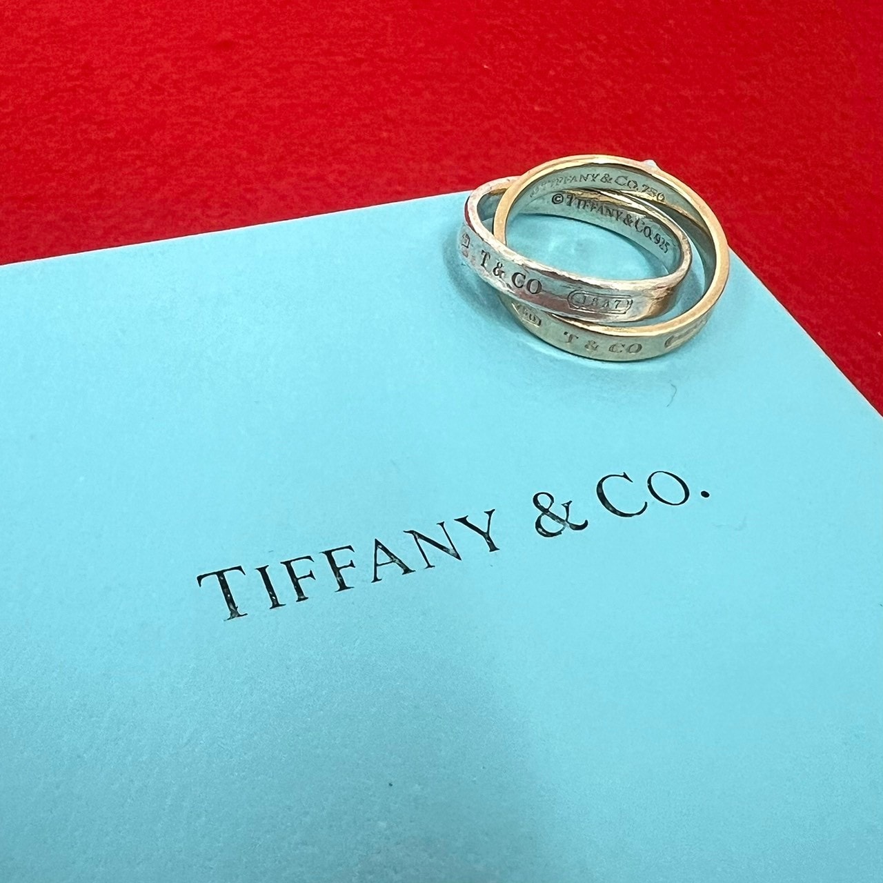 TIFFANY&Co. ティファニー インターロッキング リング シルバー925 K18ピンクゴールド リング・指輪 8号 シルバー
01055