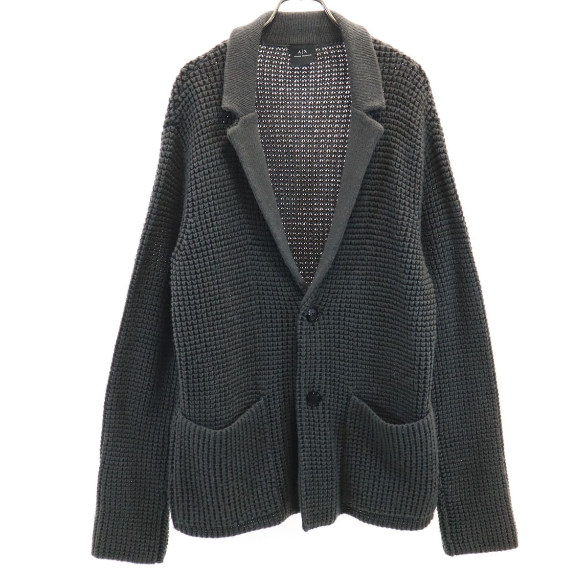 ARMANI EXCHANGE アルマーニエクスチェンジ 長袖 ニットカーディガン M グレー