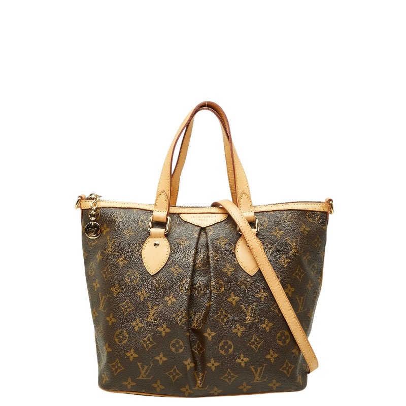 ルイ ヴィトン モノグラム パレルモPM ハンドバッグ ショルダーバッグ 2WAY M40145 ブラウン PVC レザー レディース LOUIS VUITTON 【中古】