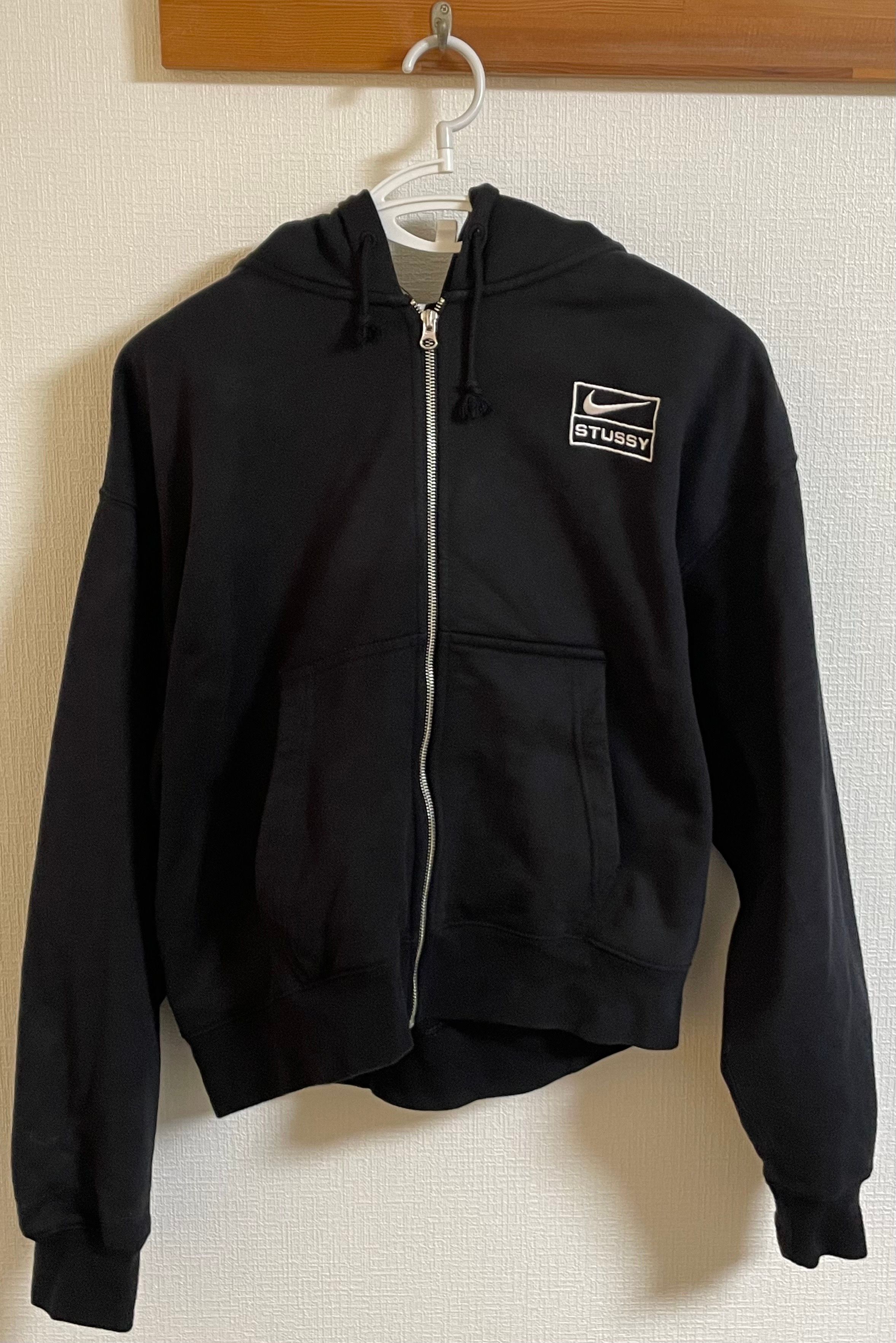 Stussy x Nike Stone Washed Fleece Zip Hoodie "Black" (US Size) FJ9175-010