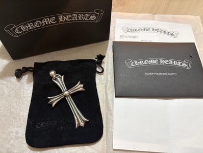 Chrome Hearts Large CH Cross with Plain Bale "Silver"