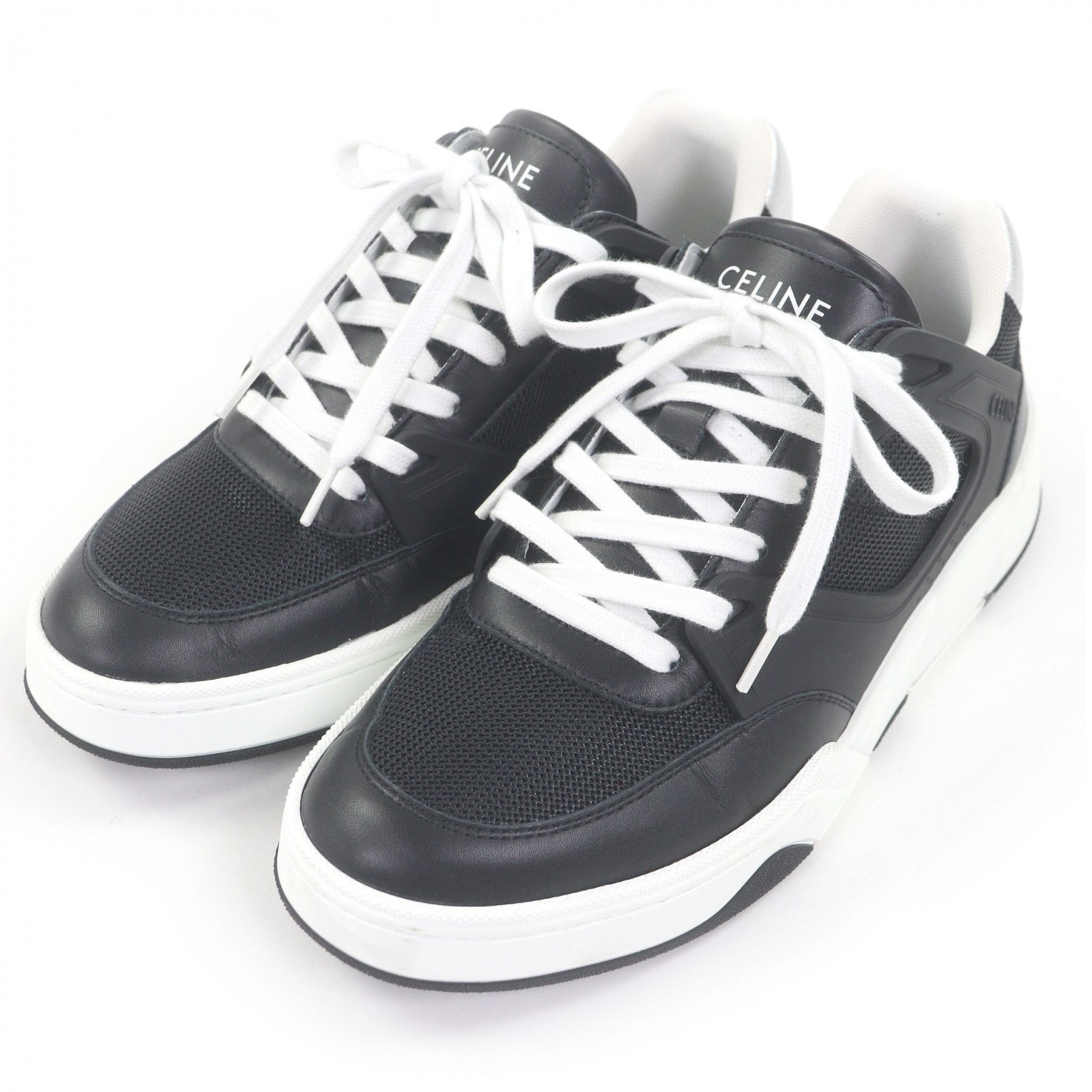 極美品 セリーヌ ローカットスニーカー TRAINER ブラック メンズ 40