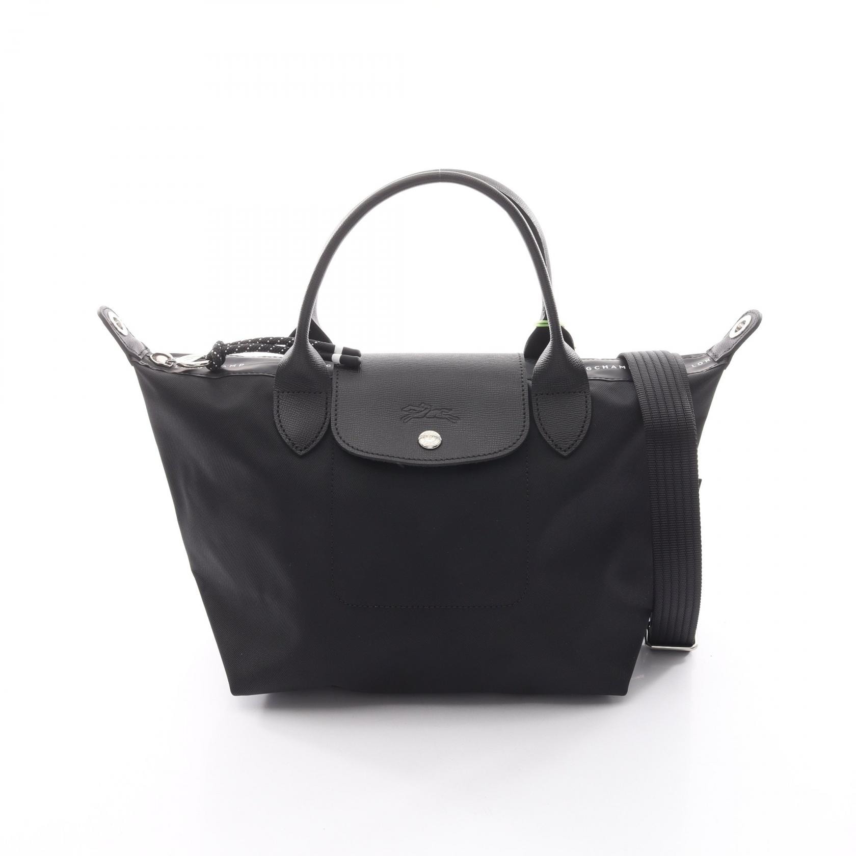 ロンシャン Longchamp ル プリアージュ エナジー S トップハンドル 2WAY トートバッグ バッグ キャンバス レザー レディース ブラック系 L1512HSR001 【新品】