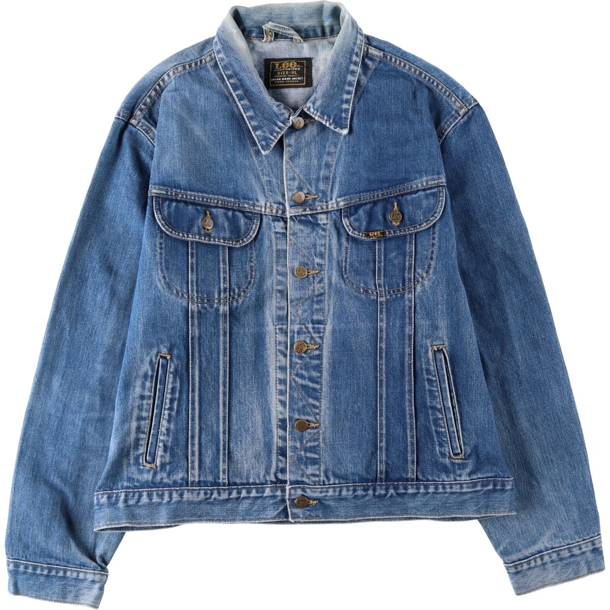 古着 リー Lee SANFORIZED デニムジャケット Gジャン USA製 メンズXL相当 ヴィンテージ/eaa634663