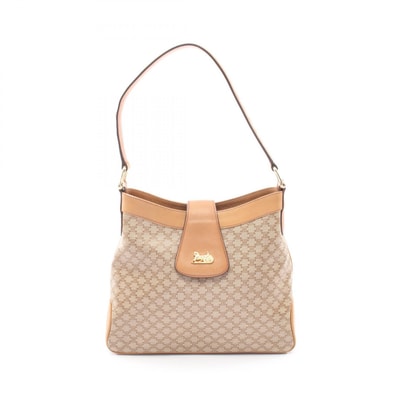 セリーヌ CELINE トリオンフ ショルダーバッグ バッグ PVCコーティングキャンバス レザー レディース ベージュ系 / ブラウン系 【中古】