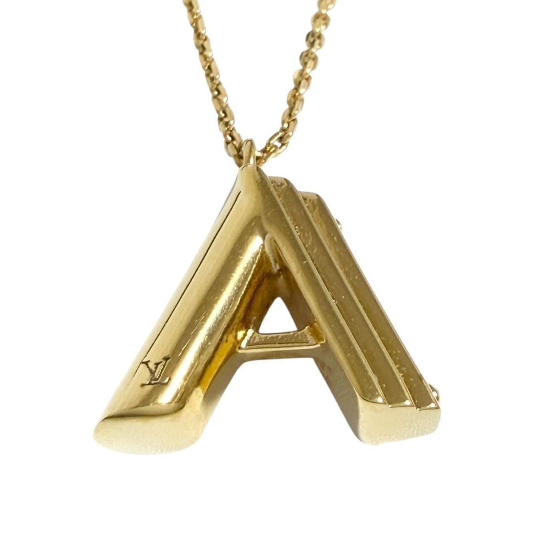 ルイヴィトン レディース メンズ ペンダント ネックレス イニシャル A レター