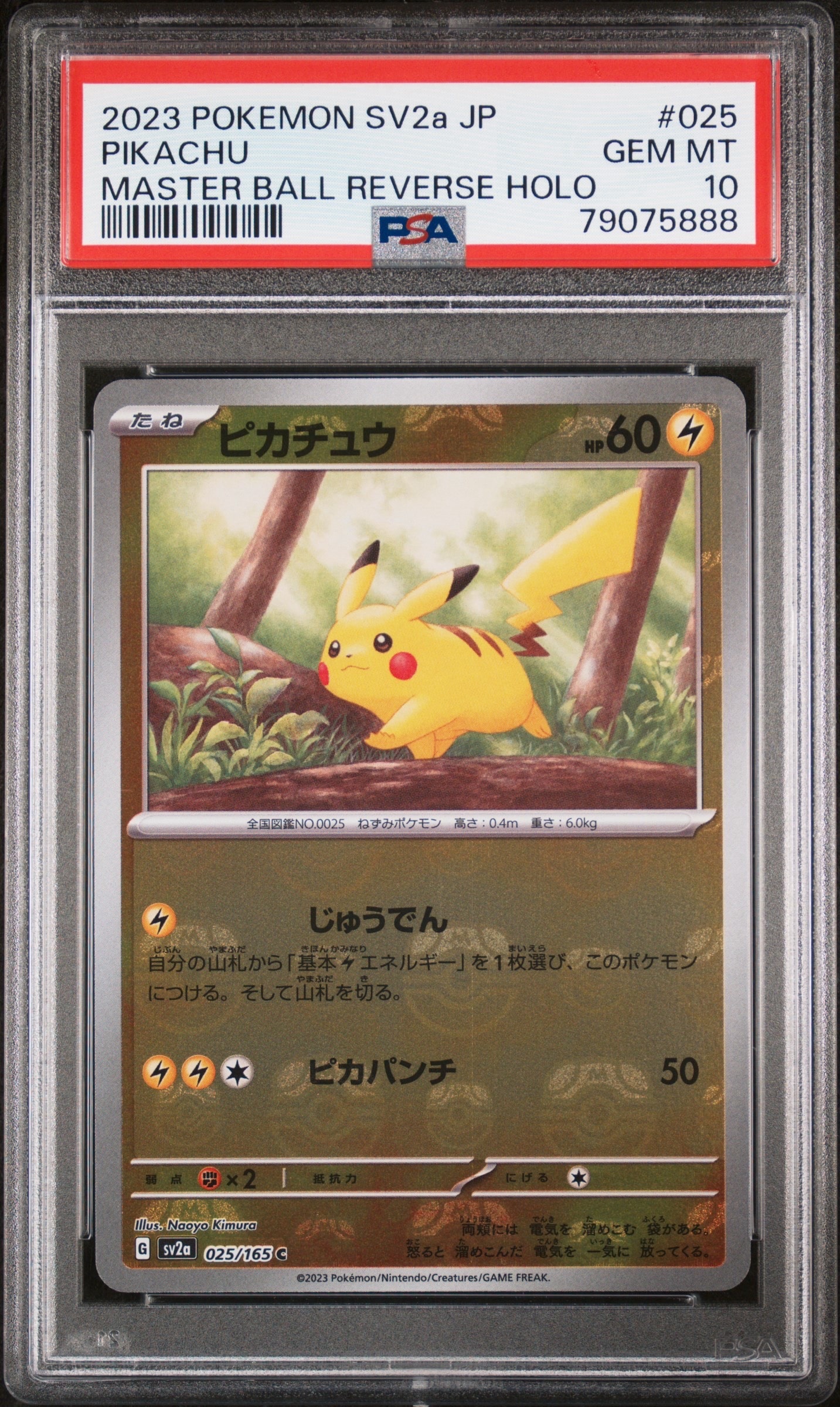 ピカチュウ C: マスターボールミラー (マスボピカチュウ) [SV2a 025/165](強化拡張パック「ポケモンカード151」)
