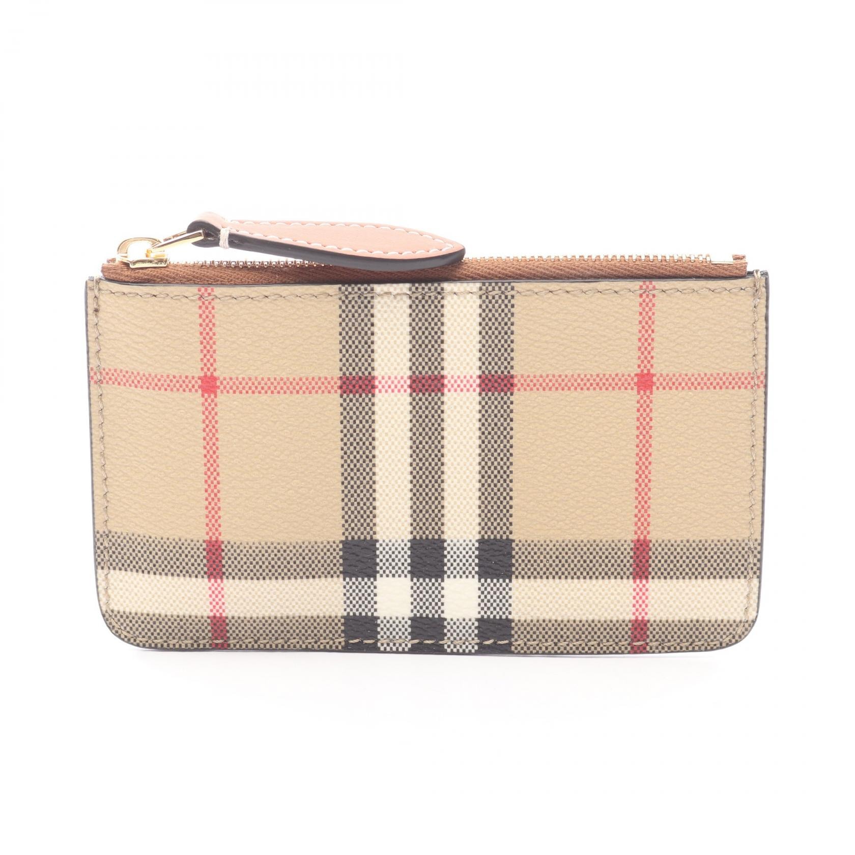 バーバリー BURBERRY ヴィンテージチェック コインケース 財布 レザー PVCコーティングキャンバス レディース ベージュ系 / マルチカラー 8094428 【新品】