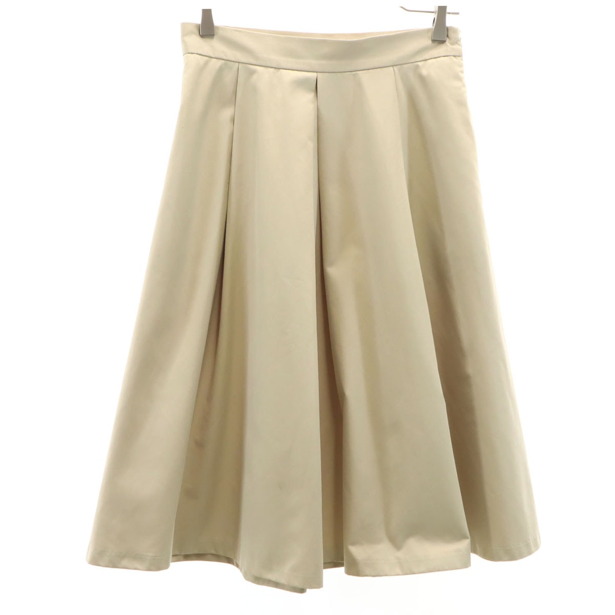 ZARA BASIC ザラベーシック ミモレ丈 タック スカート M ベージュ