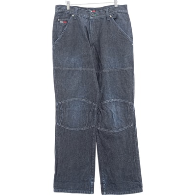 古着 90年代~ トミーヒルフィガー TOMMY HILFIGER JEANS ダブルニー ストレートデニムパンツ メンズw34相当 ヴィンテージ/eaa419648