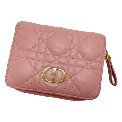 Christian Dior クリスチャンディオール カナージュ S5032 ピンク 2つ折り財布 レディース