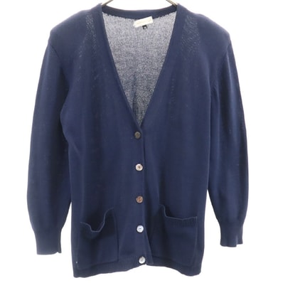 Burberrys バーバリーズ 90s オールド 長袖 カーディガン M ネイビー ニット