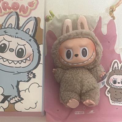 POP MART THE MONSTERS (LABUBU) Exciting Macaron Plush Series TOFFEE