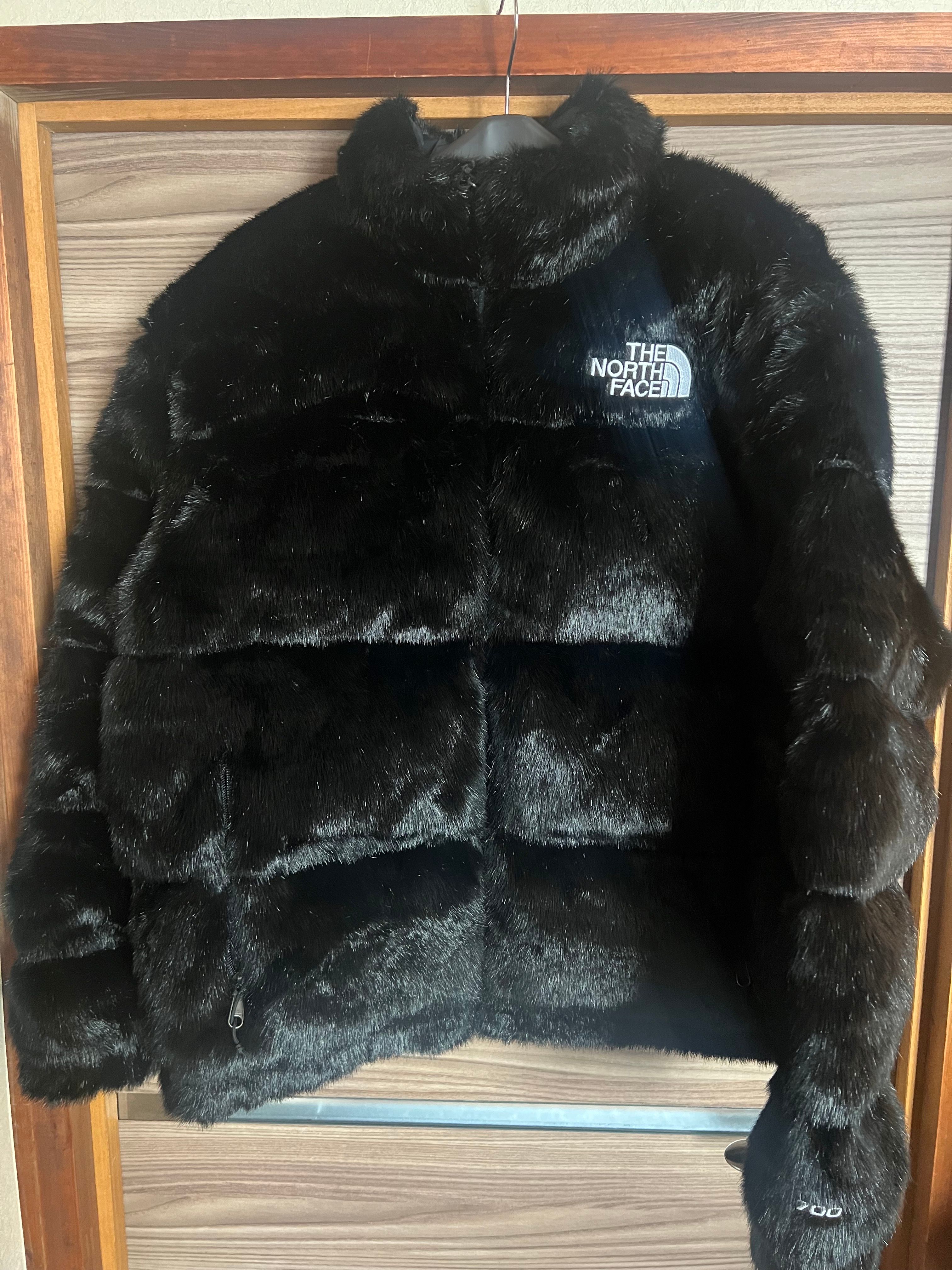 Supreme x The North Face Faux Fur Nuptse Jacket "Black"