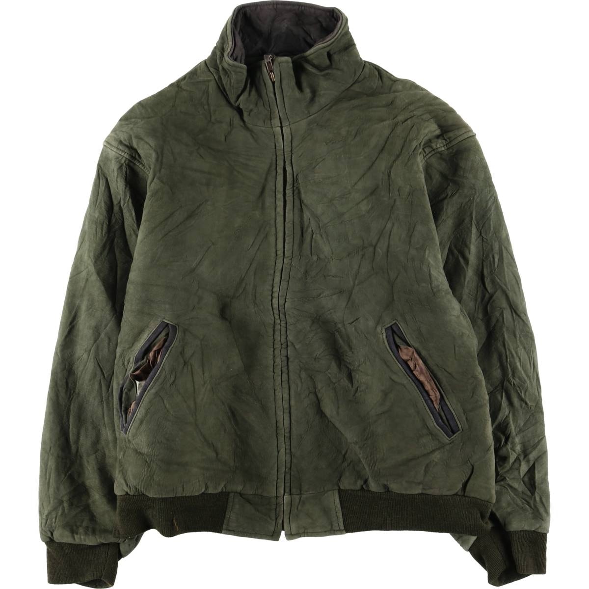 古着 90年代 エルエルビーン L.L.Bean 中綿入り スエードレザージャケット ブルゾン USA製 レディースXL相当 ヴィンテージ/eaa615042