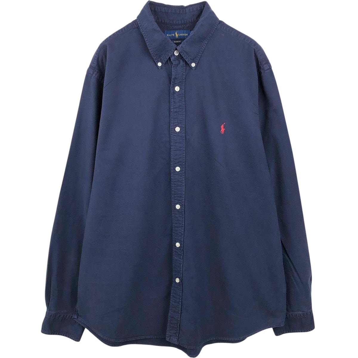 古着 ラルフローレン Ralph Lauren CLASSIC FIT クラシックフィット 長袖 ボタンダウンシャツ メンズXL相当/eaa678407