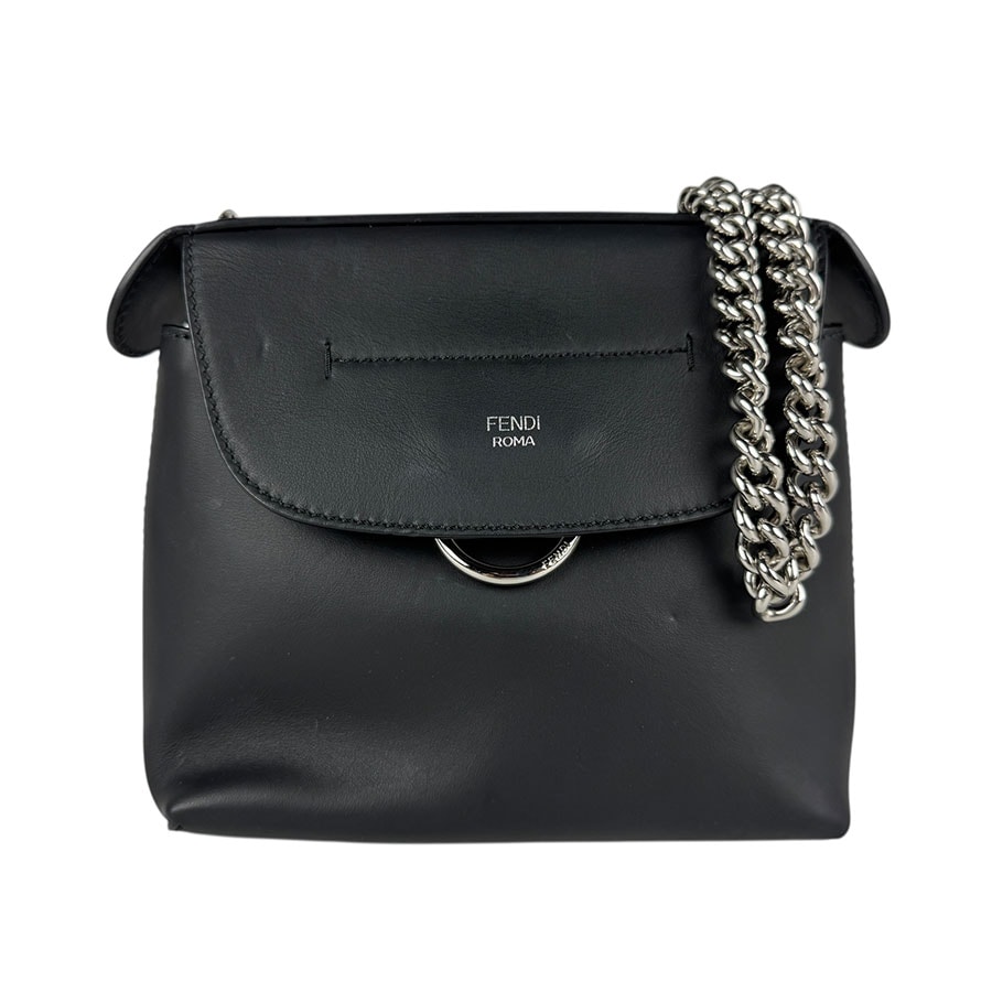 フェンディ FENDI リュック バック トゥ スクール レザー ブラック レディース 8BZ041 A1AV【中古】 z5197