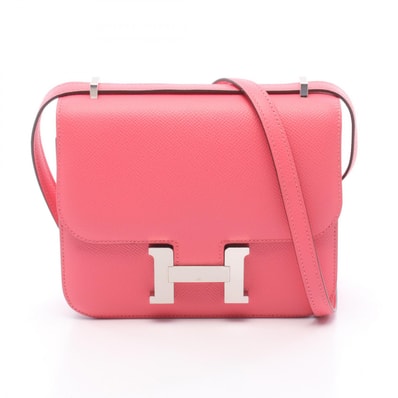 エルメス HERMES コンスタンス3 ミニ ローズアザレ ショルダーバッグ バッグ ヴォーエプソン ヴォーエプソン ピンク D刻印(2019年製造) レディース ピンク系 【中古】