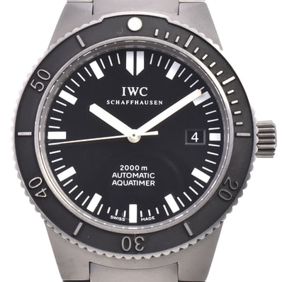 IWC IWC SCHAFFHAUSEN IW353601 GST アクアタイマー デイト ブラック 自動巻き メンズ 美品 内箱・保証書付き D#147265