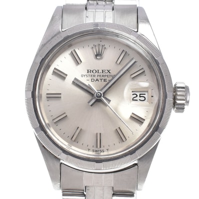 ロレックス ROLEX 6919 ヴィンテージ オイスターパーペチュアルデイト Cal.2030 シルバー 自動巻き レディース 良品 腕時計 R#148596