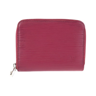 LOUIS VUITTON ルイヴィトン エピ ジッピーコインパース ピンク フューシャ シルバー金具 レザー コインケース カードケース 602946 【中古】