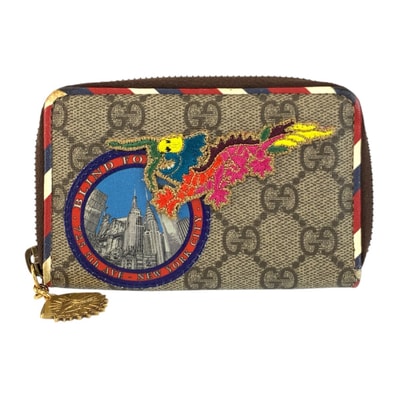 美品 GUCCI グッチ クーリエ ベージュ マルチカラー GGスプリームキャンバス コインケース 小銭入れ 601243 【中古】