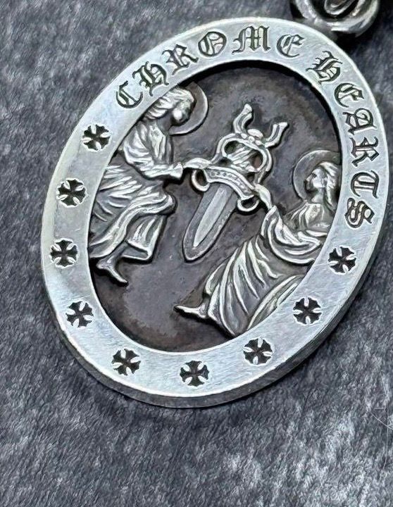 Chrome Hearts Oval Angel Medal Charm "Silver"