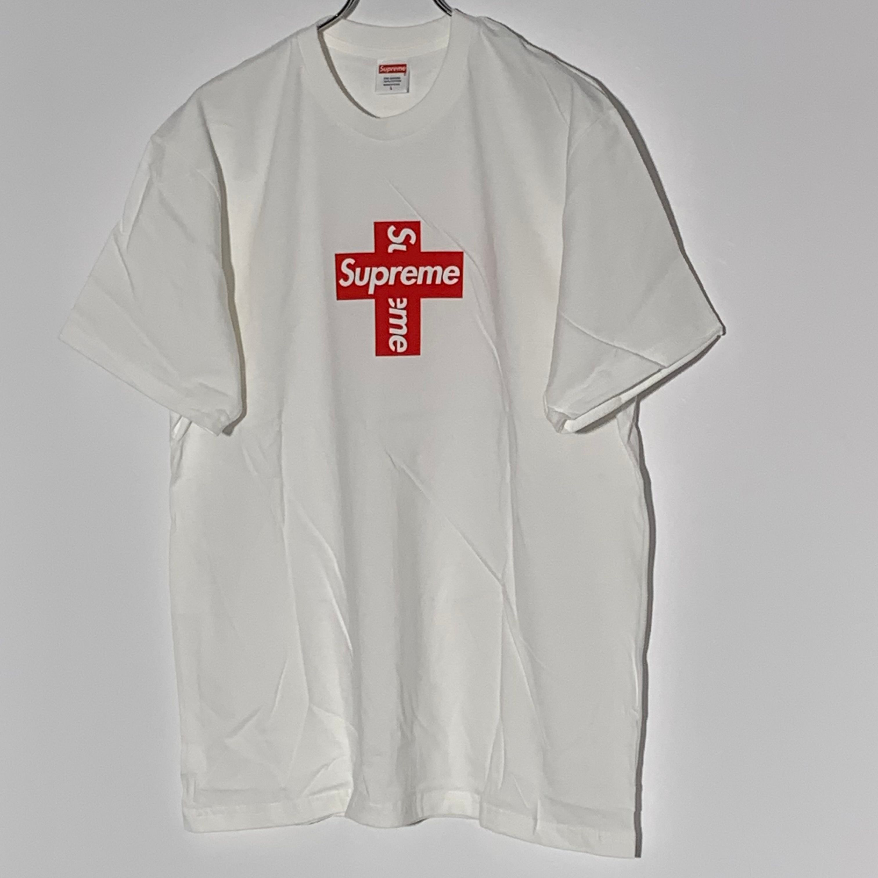 シュプリーム クロス ボックス ロゴ Tシャツ "ホワイト"