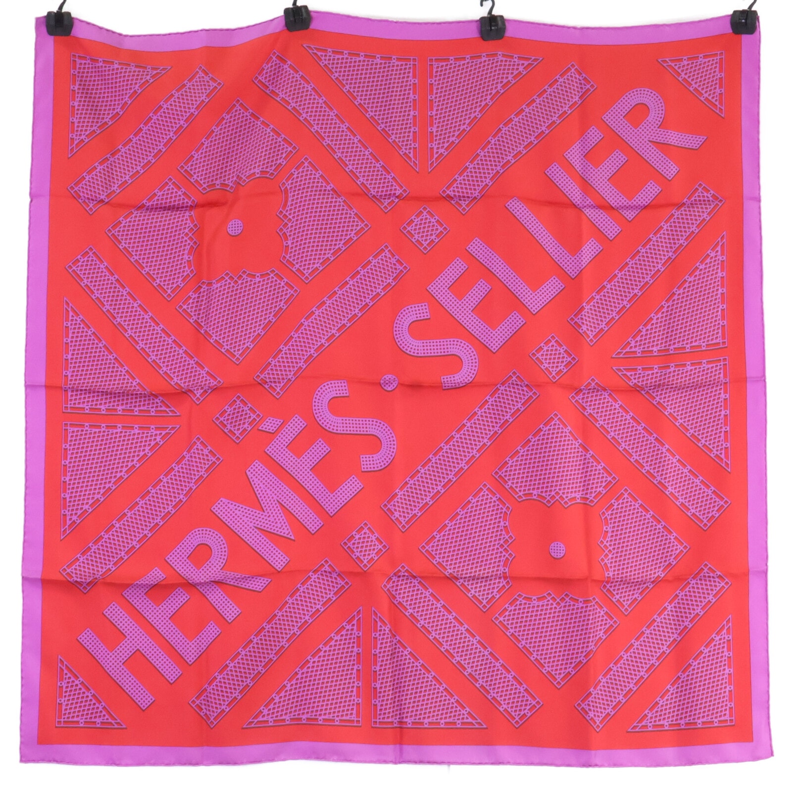 エルメス 【美品】HERMES SELLIER ガヴロッシュ セリエ シルク カレ90